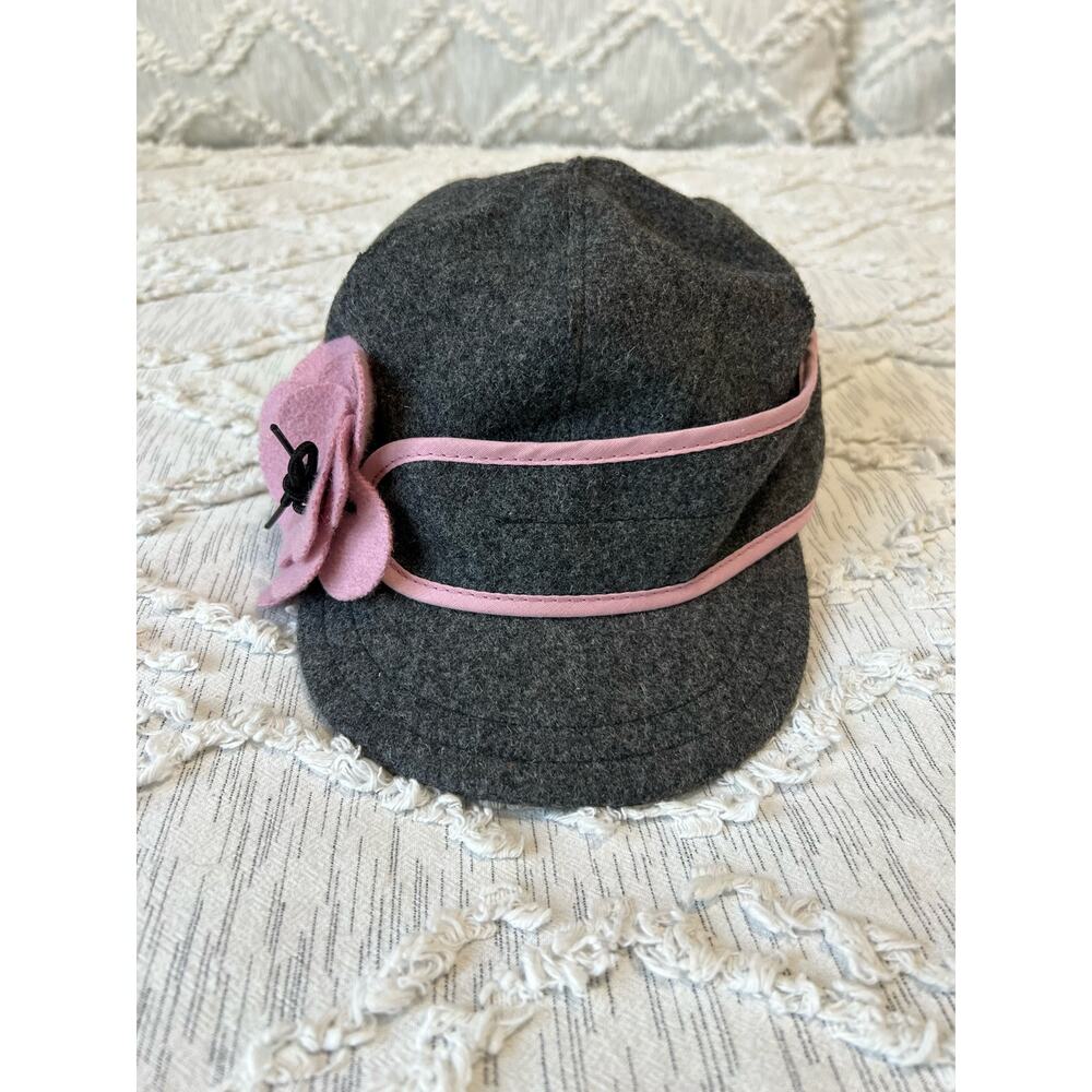 Stormy Kromer Gray Pink The Petal Pusher Fitted Cap Women's Size 7 1/8